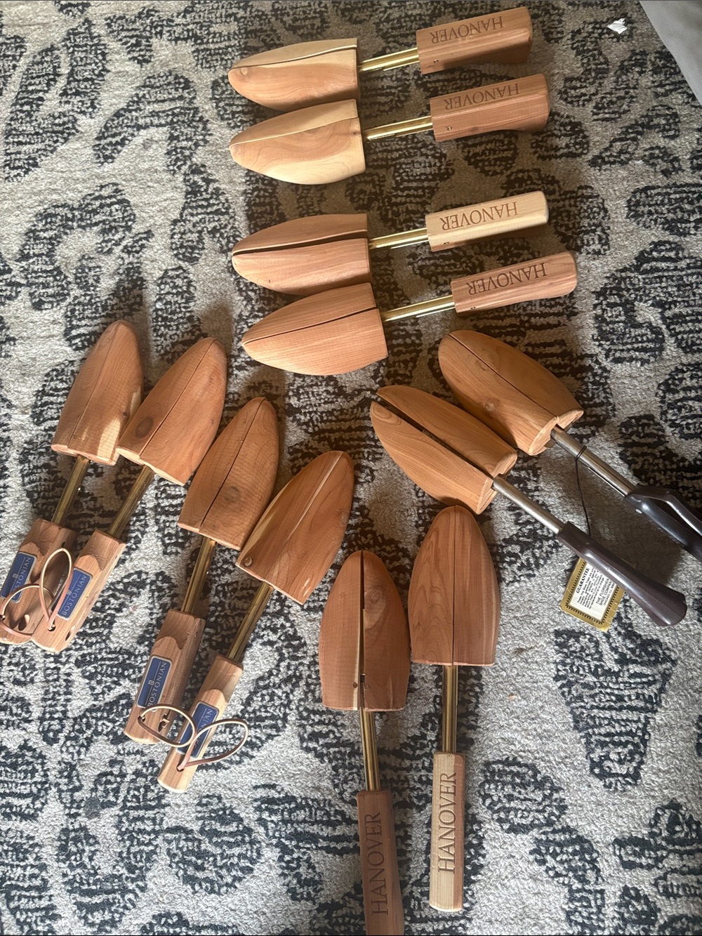 Variety of Horns: Hanover, Bostonian,  Florsheim, Shoe Trees in Natural Wood Fii